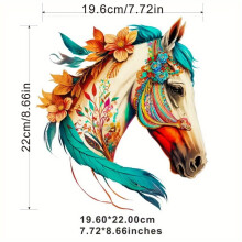 Indian Horse Head Illustration Heat Transfer HTV Vinyl Iron on Transfer Decals Heat Transfer Stickers For Men