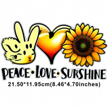 Ink Heat Transfer Film Ironing Transfer Sunflower Flower Creative Pillow Clothing Luggage Hat Decoration Accessories Can Be Ironed Patch For Men
