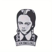 Mens Creative Braided Little Girl Brooch Y2K Creative I Am Smiling Enamel Pins Brooch Backpack Clothes Accessories Pendant For Men