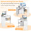 Costway Home Office Computer Desk Corner Table Triangular Makeup Vanity Desk 8