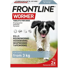 FRONTLINE WORMER - Worming Tablets for Dogs - 2 Tablets, white