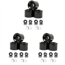 Pack of 12 60mm Skateboard Wheels + ABEC-9 Bearing Steel and Spacers Cruiser Wheels