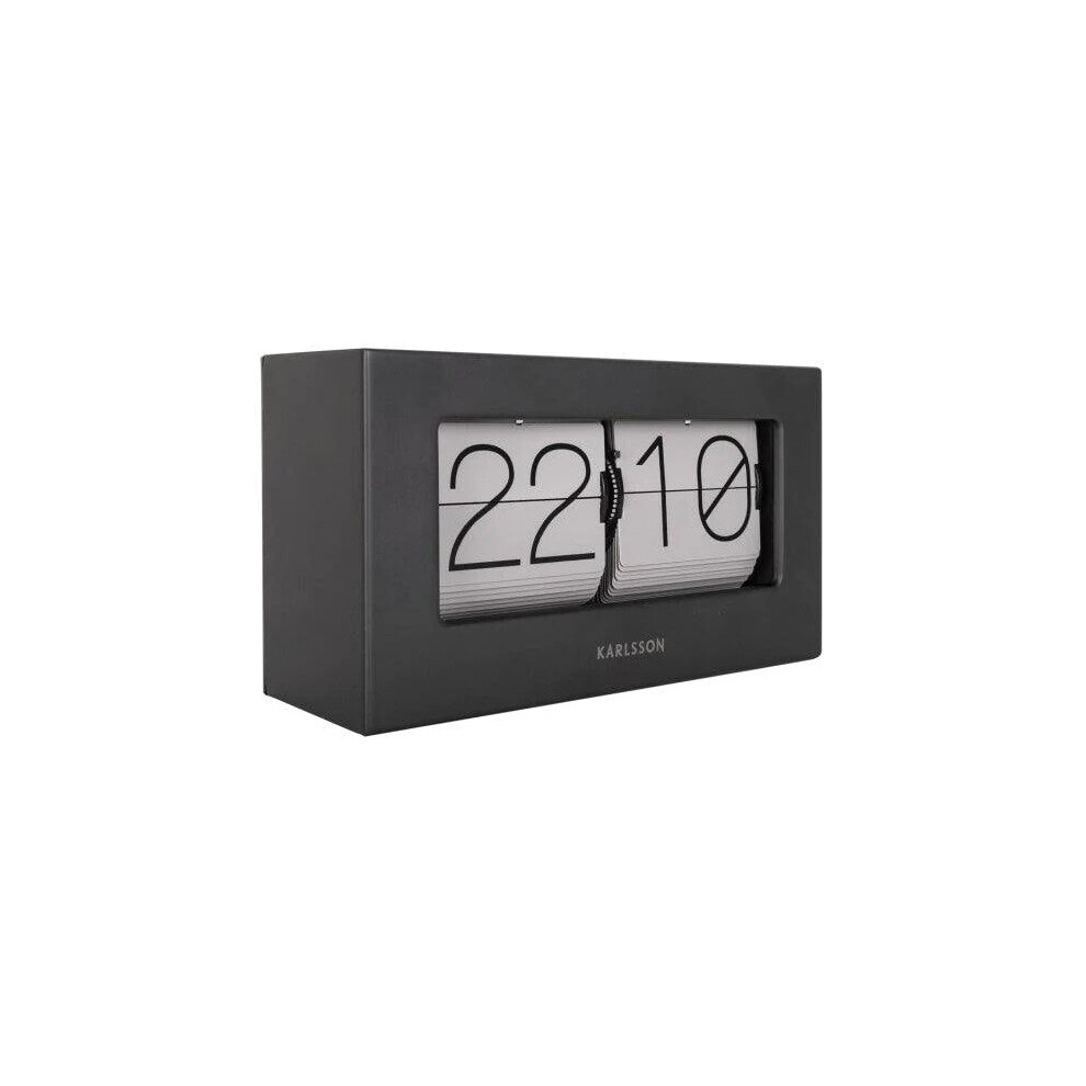 Karlsson Flip Boxed" Clock - Warm Grey