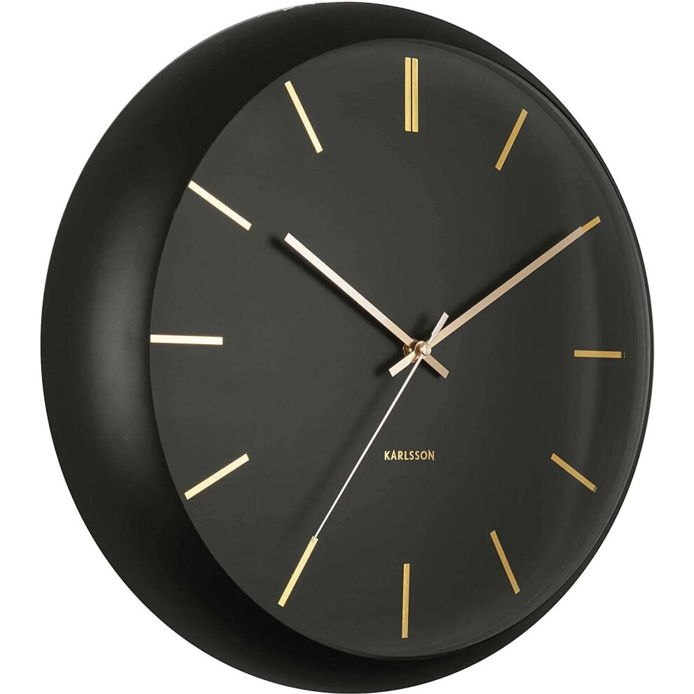 Karlsson Wall Clock Globe - Black