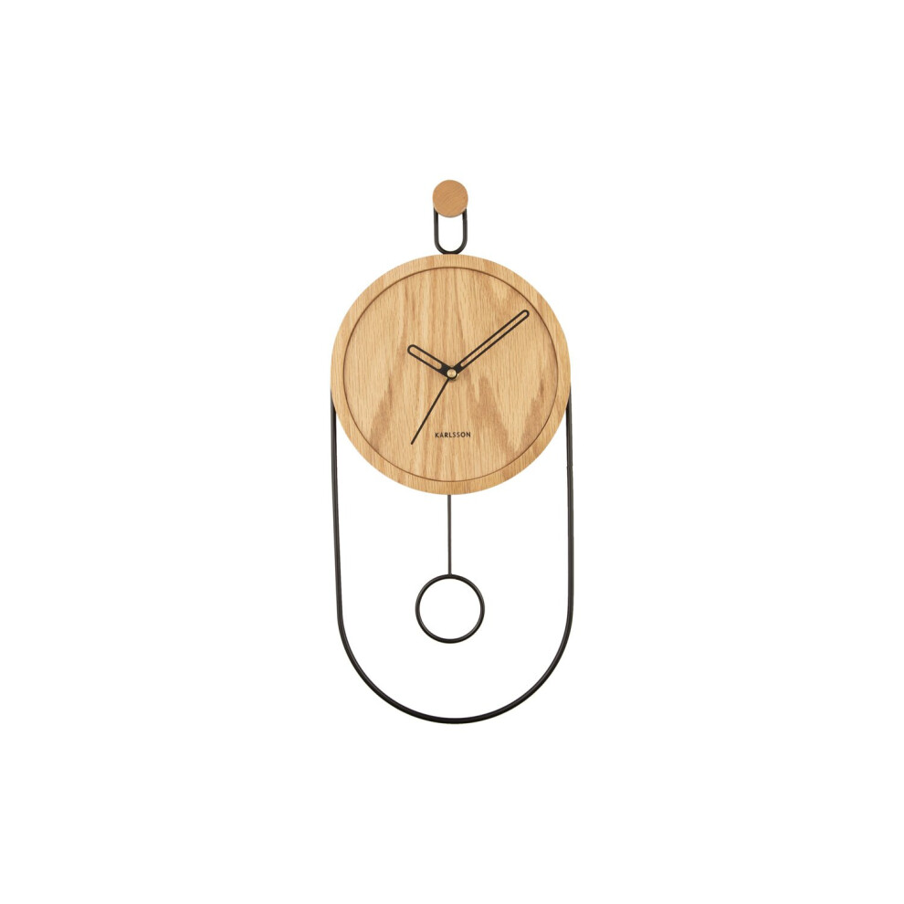 Karlsson Swing Pendulum Wall Clock - Wood Light