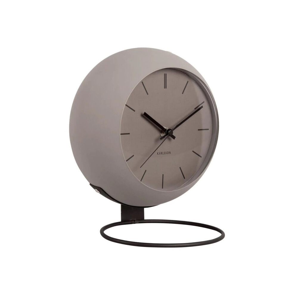 Karlsson Table Clock - Nirvana Globe - Dark Warm grey