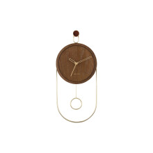 Karlsson Swing Pendulum Wall Clock - Dark Wood