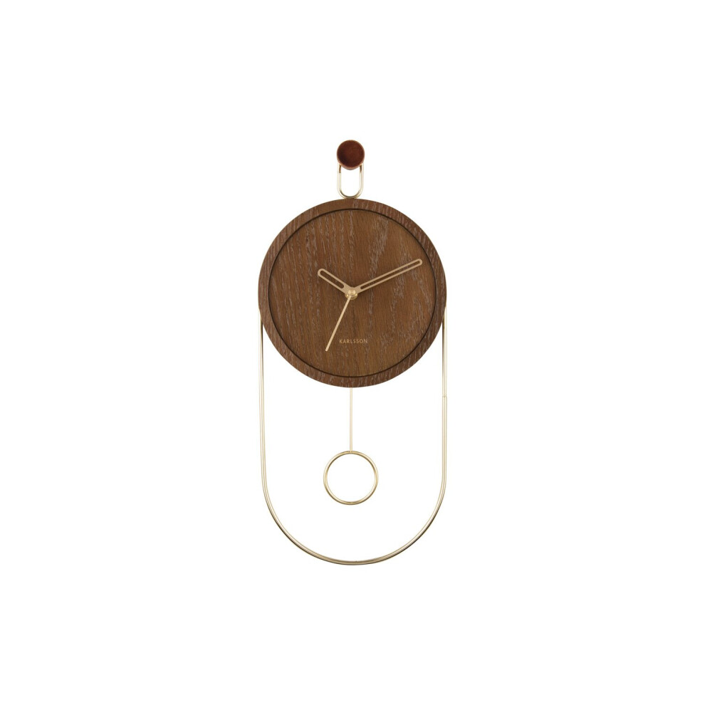 Karlsson Swing Pendulum Wall Clock - Wood Dark