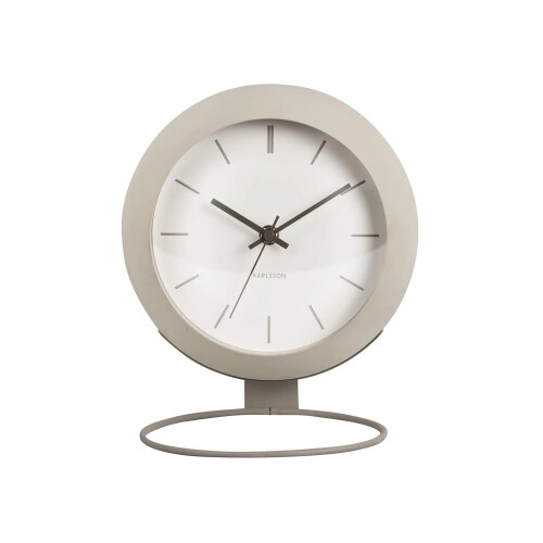 Karlsson Karlsson Table Clock - Nirvana Globe - Warm grey 1