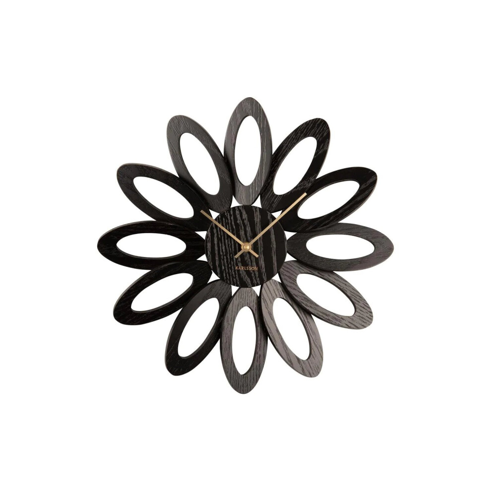 Karlsson Fiore Wall Clock - Veneer Black