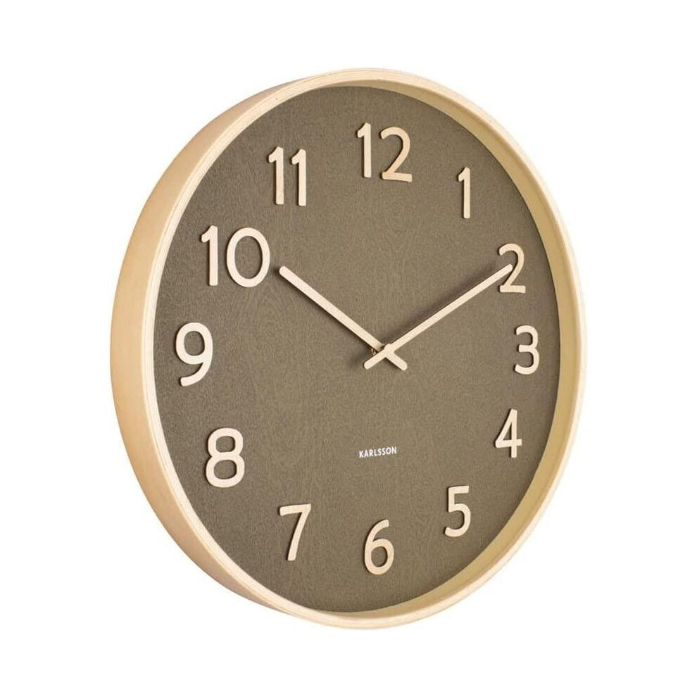 Karlsson Wall Clock Pure Wood Grain - Medium