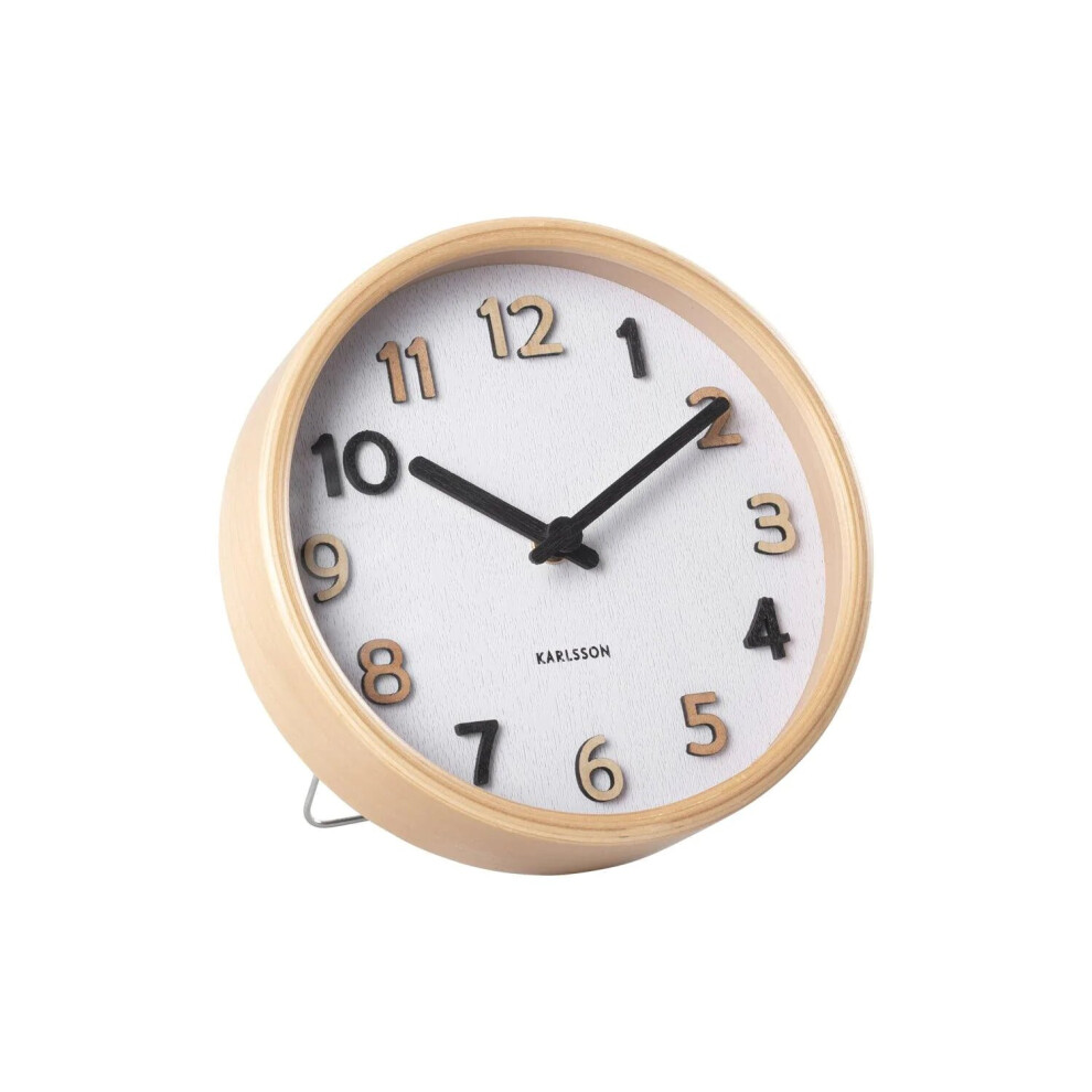Karlsson Table Clock - Pure Wood - Multicoloured