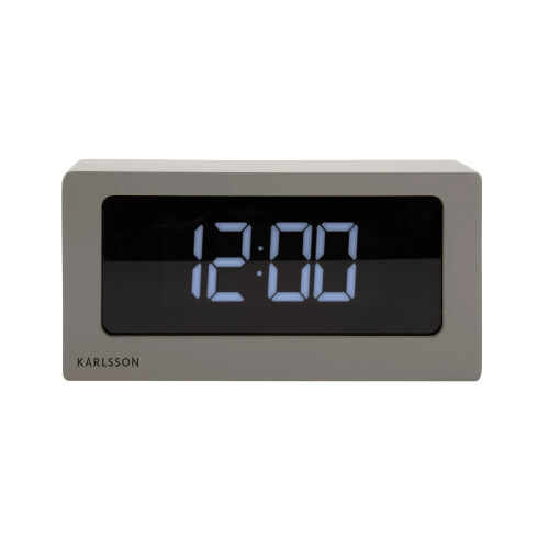 Karlsson Karlsson Boxed LED Alarm Clock - Warm Grey
