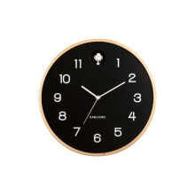 Karlsson Natural Cuckoo Wall Clock - Black