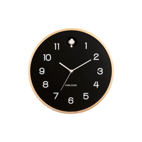 Karlsson Karlsson Natural Cuckoo Wall Clock - Black