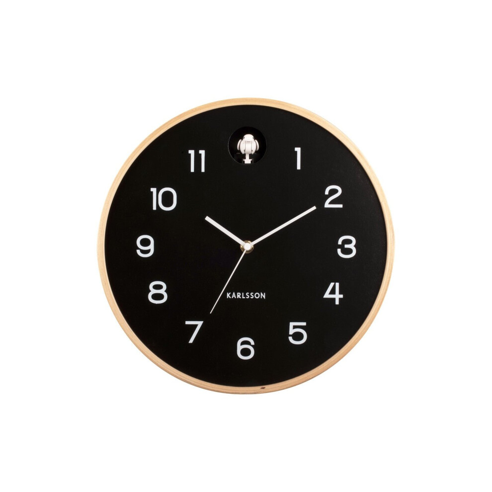 Karlsson Natural Cuckoo Wall Clock - Black