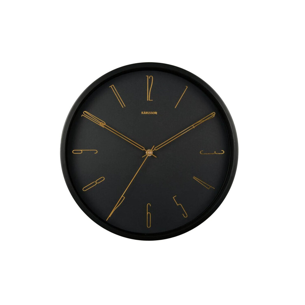 Karlsson Belle Numbers Wall Clock 35Cm - Black
