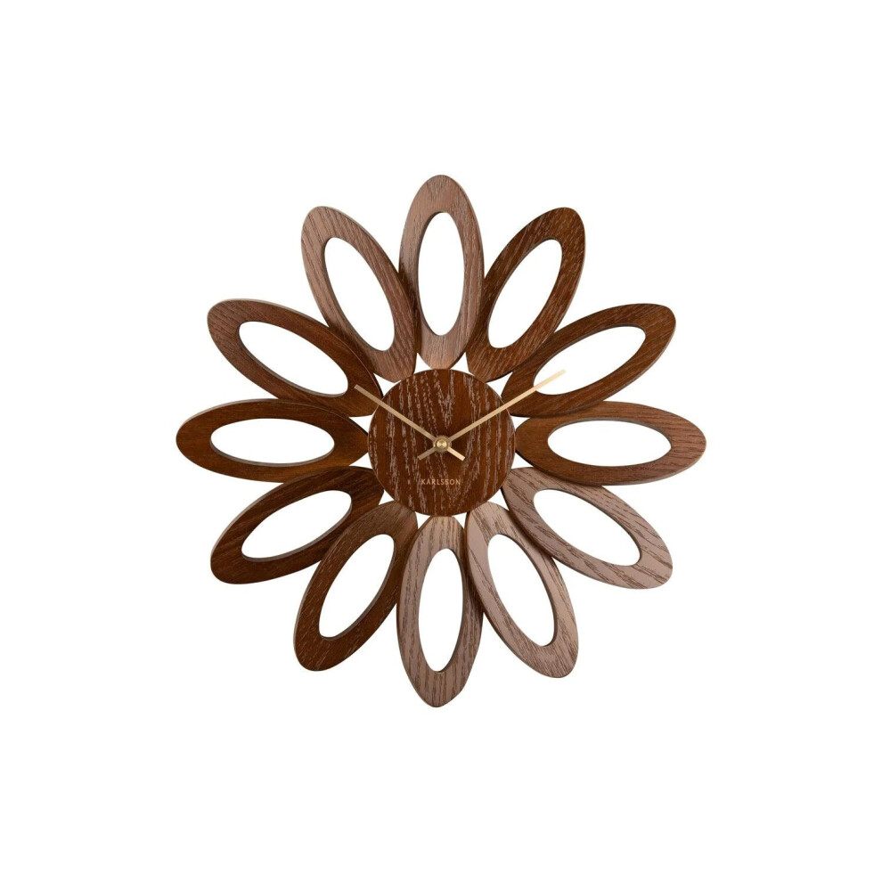 Karlsson Fiore Wall Clock - Dark wood Veneer