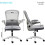 (White) High Quality Mesh Back Special Ergonomic Office Chair With Folding Armrests 4