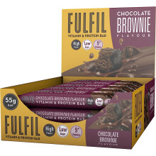 Fulfil Vitamin and Protein Bar15 x 55 g Bars Chocolate Brownie Flavour  20 g High Protein, 9 Vitamins, Low Sugar