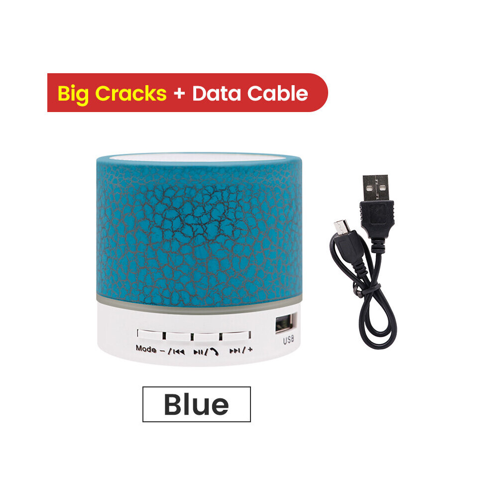 (A-Large Crack - ) Elough New Mini Portable Car Audio A9 Dazzling Crack Led Wireless Bluetooth 4.1 Subwoofer Speaker Tf Card Yellow 4851195412248