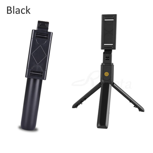 (a-Universal Black) Onvian 3 in 1 Wireless Bluetooth Selfie Stick For Iphone/Android Foldable Mini Tripod Expandable Monopod With Remote Control New