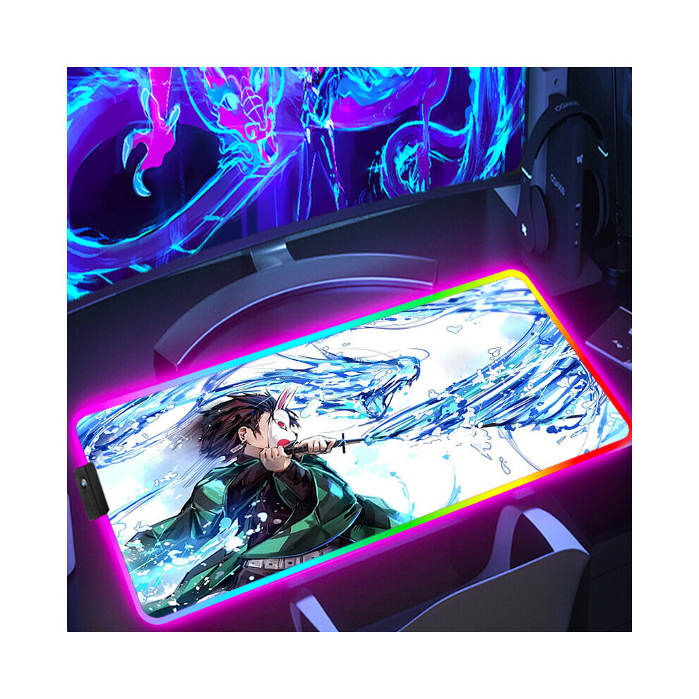 (A-Fh003327 300X600x3mm) Demon Slayer Xxl Gaming Mouse Pad Kawaii Gamer Keyboard Computer Table Anime Accessories Desk Mat Deskpad Mousepad Rgb Carpet 4855357777534