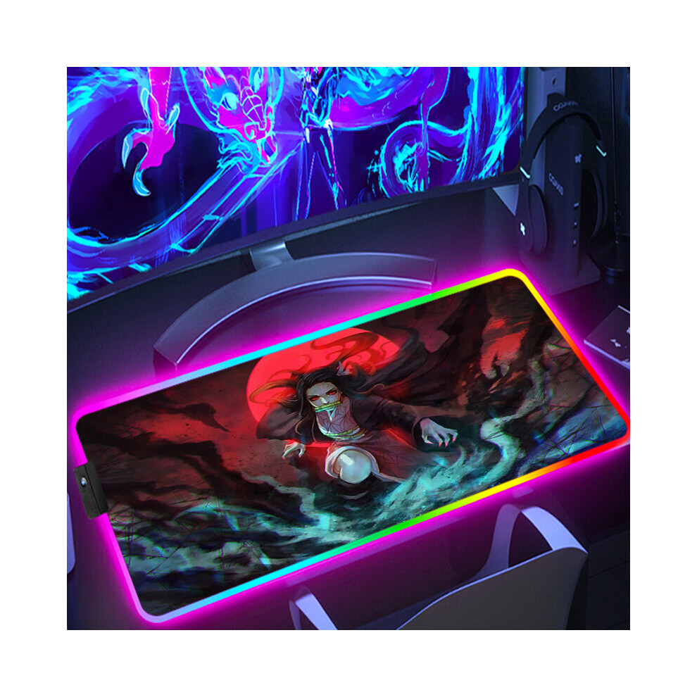 (A-Fh003330 300X600x3mm) Demon Slayer Xxl Gaming Mouse Pad Kawaii Gamer Keyboard Computer Table Anime Accessories Desk Mat Deskpad Mousepad Rgb Carpet 4855357777770