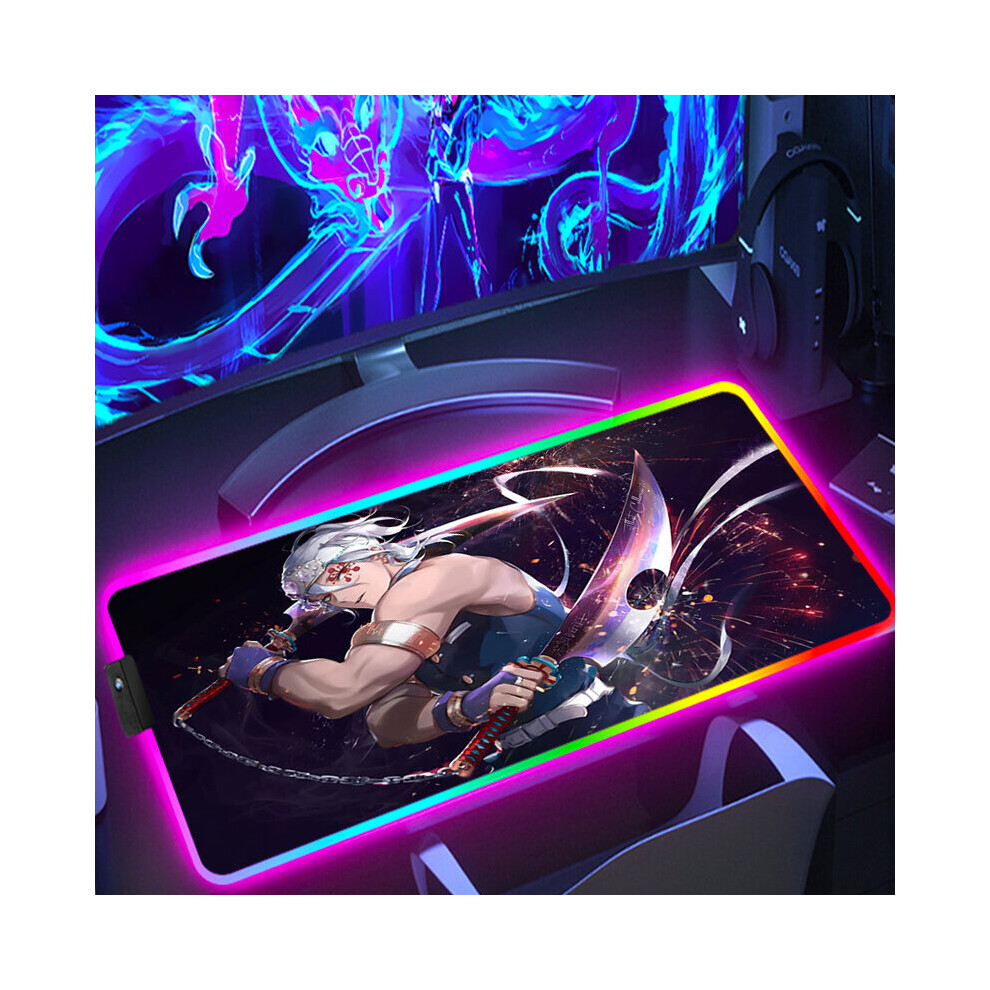 (A-Fh003333 300X600x3mm) Demon Slayer Xxl Gaming Mouse Pad Kawaii Gamer Keyboard Computer Table Anime Accessories Desk Mat Deskpad Mousepad Rgb Carpet 4855357777855