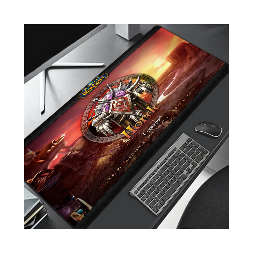 (A-Warcraft-22 900X300 2Mm) World Of Warcraft Gaming Mousepad Speed Locking Edge Natural Horde Alliance Mouse Pad Rubber Large Computer Desk Keyboard 4855357878422
