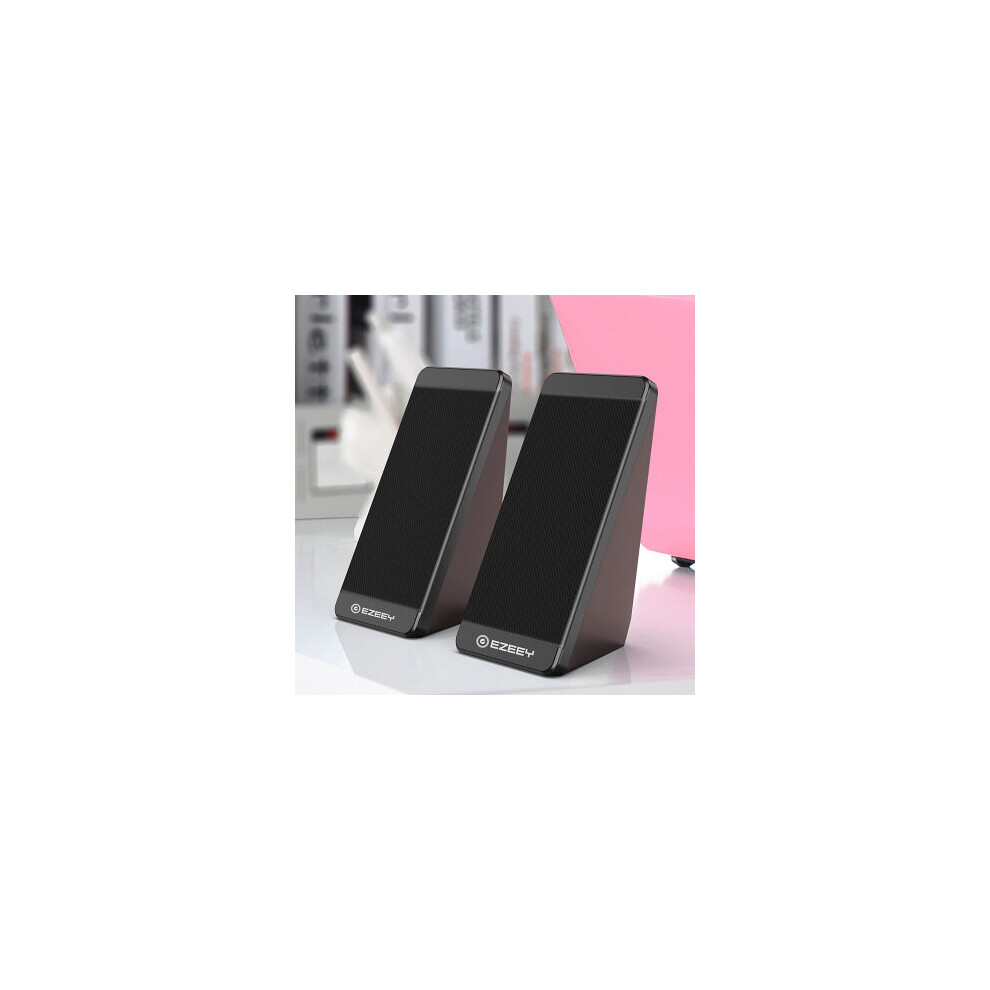 (A-) A Pair Of Computer Speakers Pc Speaker Horn For Laptop Desktop Phone Audio+Usb Multimedia Wired Loudspeaker Black 4851195388772