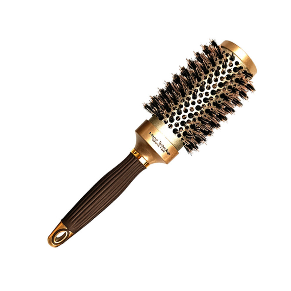 Dechoicelife Unisex (A-45Mm) Heat Resistant Anti Static Hair Brush Professional Salon Comb Nano Ceramic Anion Hair Straightening Curling Comb Styling Tool