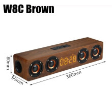 (a-W8C Brown) Bluetooth Speaker Wireless Caixa de som Bluetooth Column Soundbar Computers Speakers Subwoofer Music Center Column with Radio TF