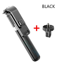 (a-Black) FPY Mini Wireless bluetooth Selfie Stick Tripod Remote Palo Extendable Foldable Monopod For iphone Action Camera Tiktok Ins