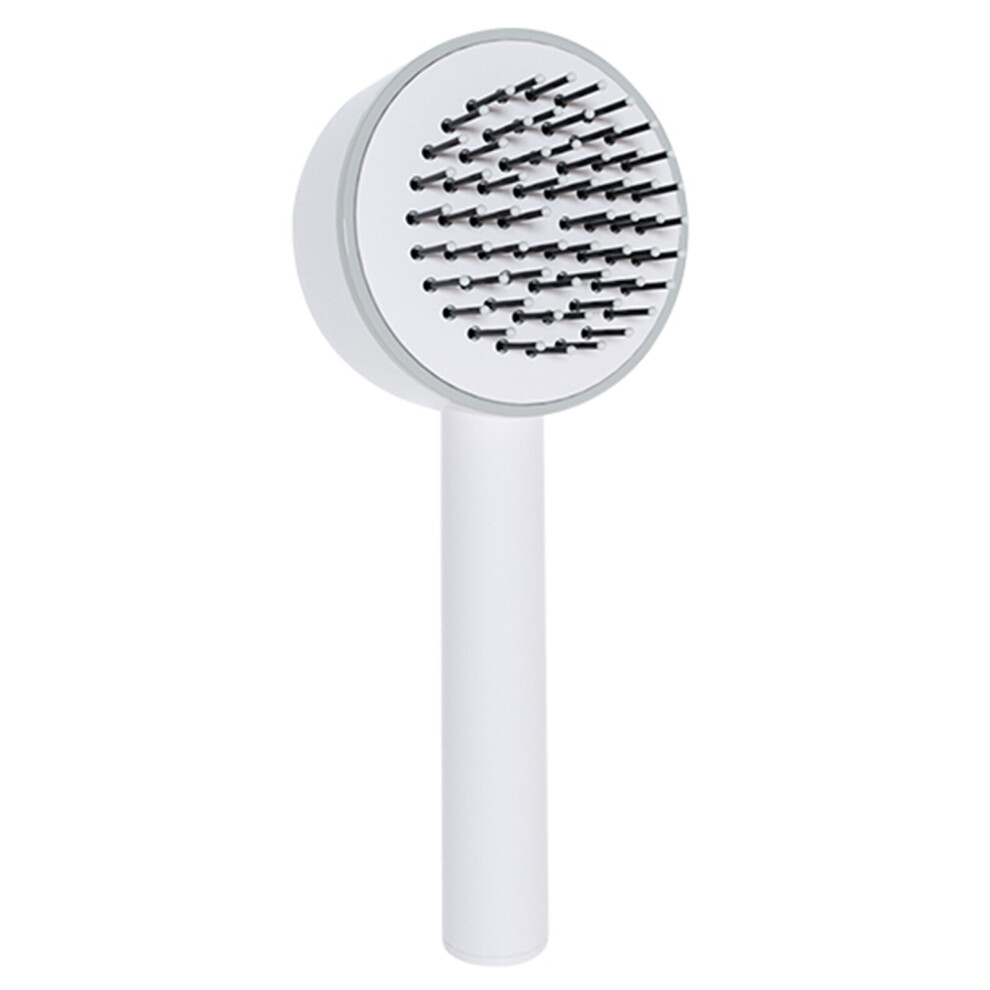 (a-White) 3D Air Cushion Massage Brush Fluffy Hair Straightener Airbag Massage Comb Conditioning And Improving Hair Texture Push Comb