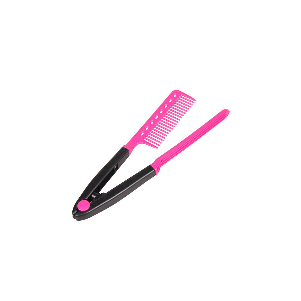 Dechoicelife Unisex Fashion V Type Hair Comb Clip Folding Hair Straightener Comb Portable Diy Haircut Hair Styling Tool Barber Salon Hairdressing
