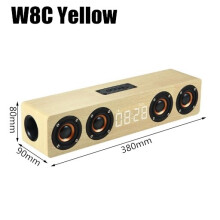(a-W8C Yellow) Bluetooth Speaker Wireless Caixa de som Bluetooth Column Soundbar Computers Speakers Subwoofer Music Center Column with Radio TF