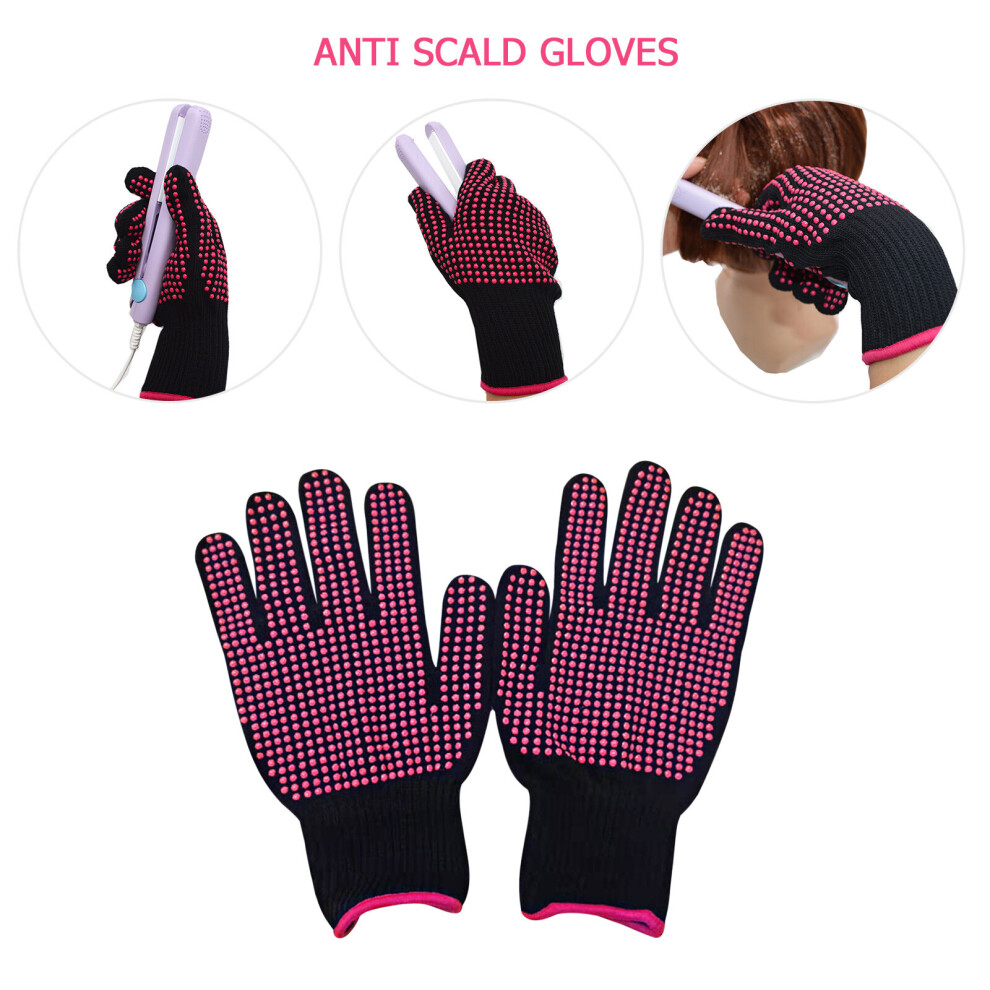 Dechoicelife 1Pc Hair Straightener Perm Curling Hairdressing Heat Resistant Finger Glove Hair Care Styling Tools Thermal Styling Gloves