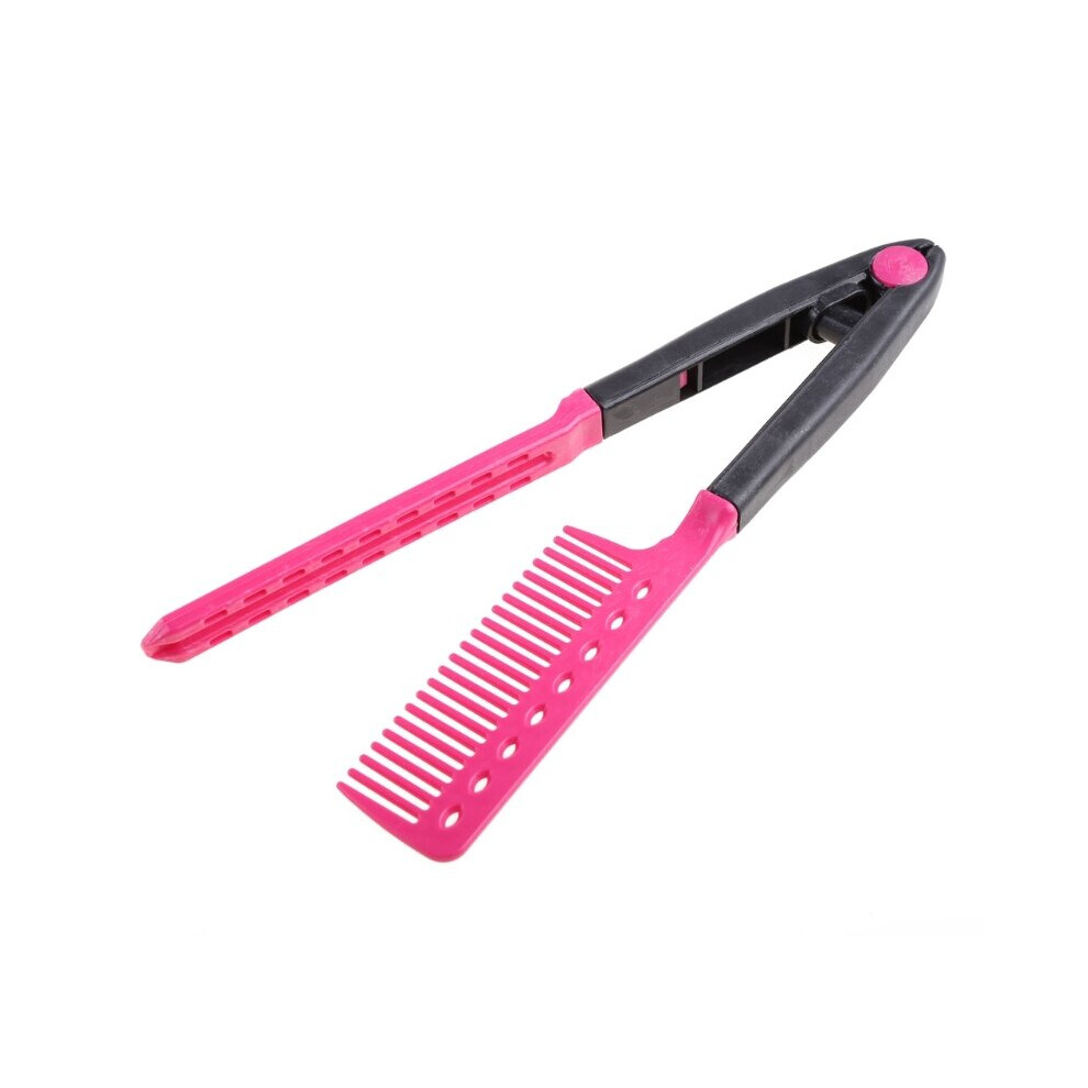 Dechoicelife Unisex Not,Specified Folding V Comb Hair Straightener Hairdressing Salon Straightening Brush Tops New