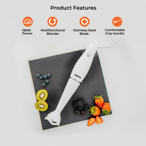 GEEPAS (White) Geepas Hand Blender Hand Mixer & Chopper 2