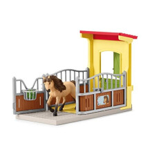 schleich 42609 Ponybox mit Islandpferd Hengst, ab 3 Jahren, FARM WORLD - Spielset, 4 Teile