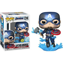 Funko 68656 Pop! Marvel: Avengers Endgame - Captain America (Metallic Glows in the Dark Special Edition) #1198