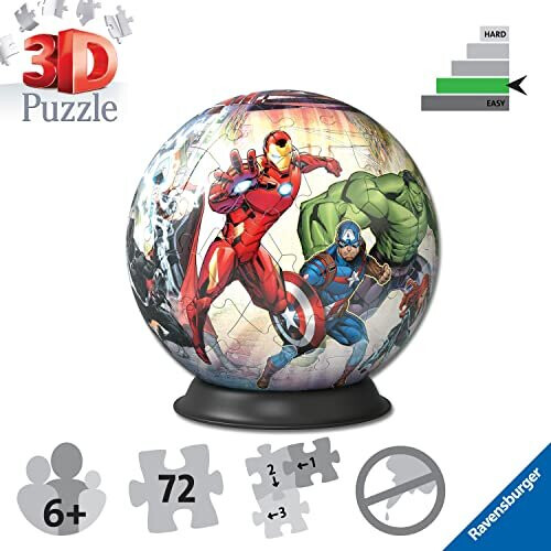 Ravensburger Ravensburger Marvel Avengers 3D Παζλ για Παιδιά 6 Ετών και Άνω - 72 Κομμάτια - Χωρίς Κόλλα 2