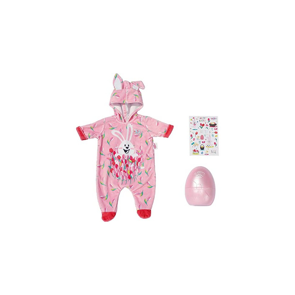 BABY born 830307 Easter 43cm-for Toddlers 3 Years & Up-Easy for Small Hands-Includes Onesie, Egg Case & Sticker Sheet, White