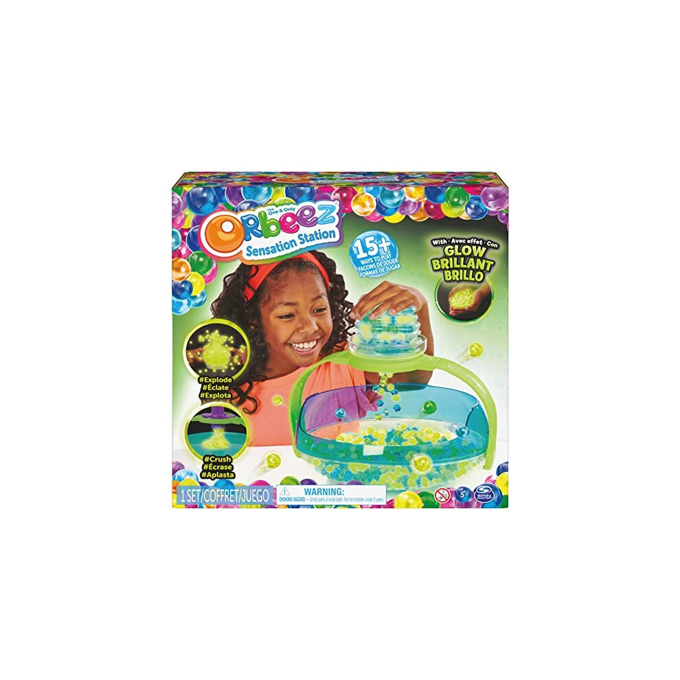 Orbeez Sensation Station, Featuring 2000 Non-Toxic Glow in The Dark Water Beads, with 6 Tools and Storage, Sensory Toy and Gift for Kids Aged 5 and Up