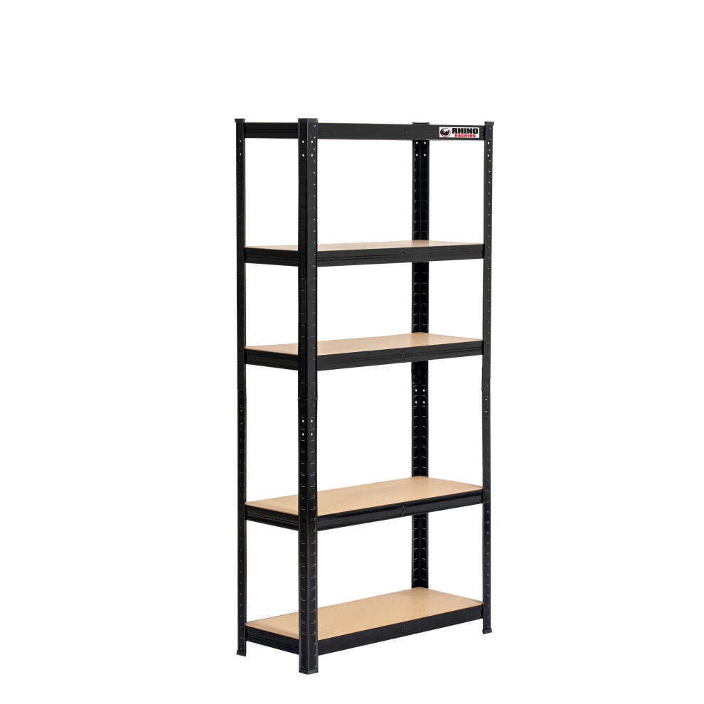 4 Bays| 150x75x30cm | Black | Boltless Garage Shelving Unit |1000kg