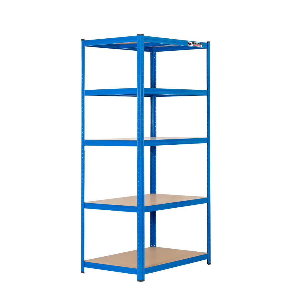2 Bays | 180X90x60cm | Blue | Boltless Garage Shelving Unit | 1000Kg 5060959810322