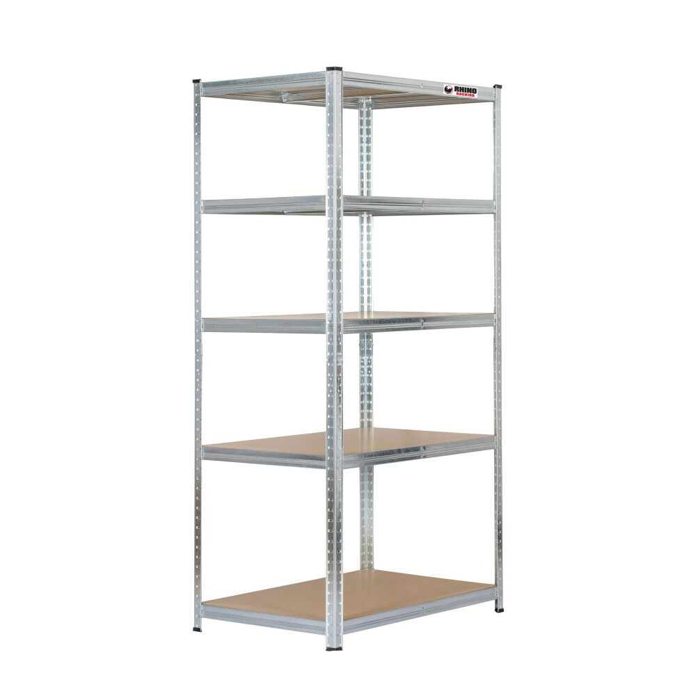 Rhino Racking 2 Bays|180X90x60cm |Galvanised |Boltless Garage Shelving Unit |1000Kg Silver