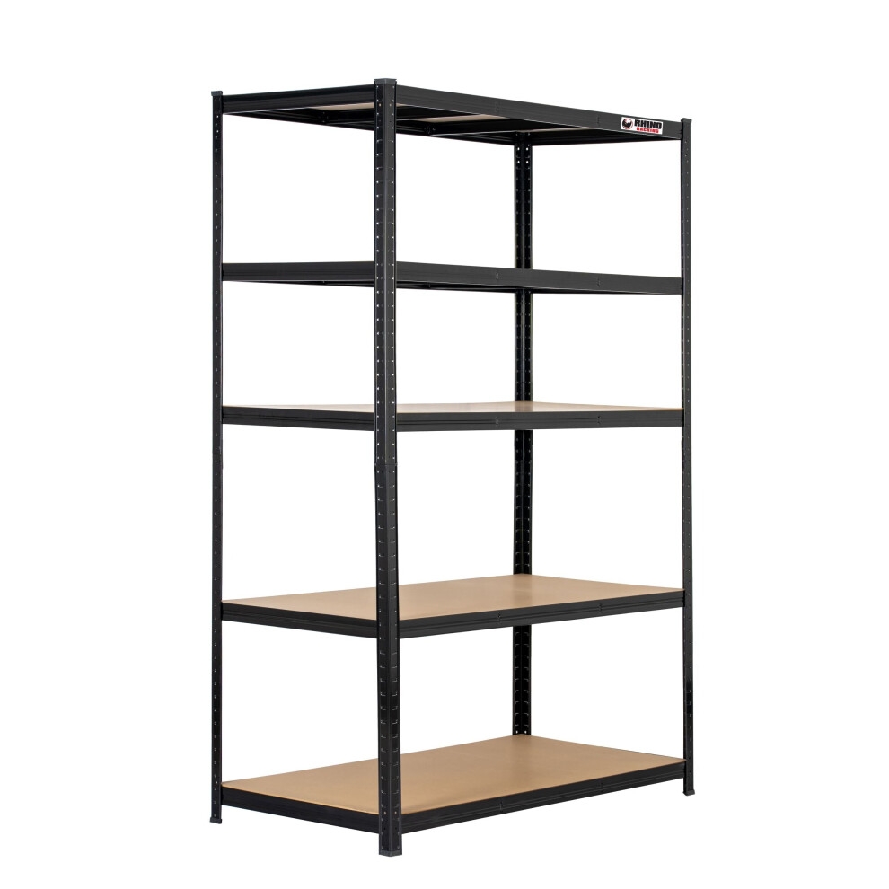 10 Bays | 180X120x60cm | Black |Boltless Garage Shelving Unit | 1000Kg 5065008818991