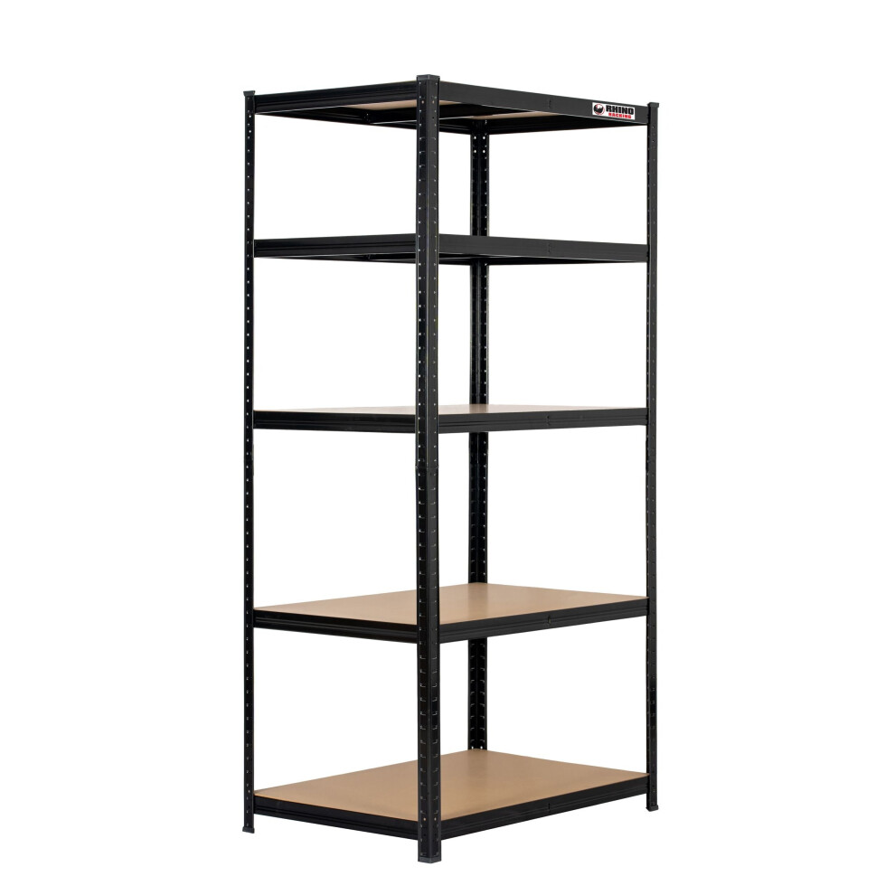 4 Bays | 180x90x60cm | Black | Boltless Garage Shelving Unit | 1000kg